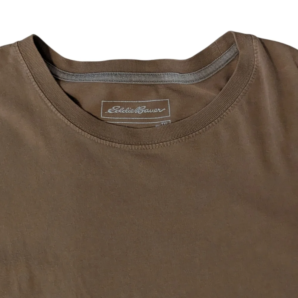Eddie Bauer Legend Wash Cotton Chestnut Brown Long Sleeve Crew T-Shirt Men's TXL - Picture 3 of 9